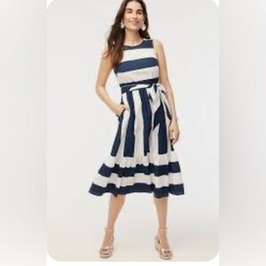 J. Crew factory preppy nautical feminine Midi Dress size 18